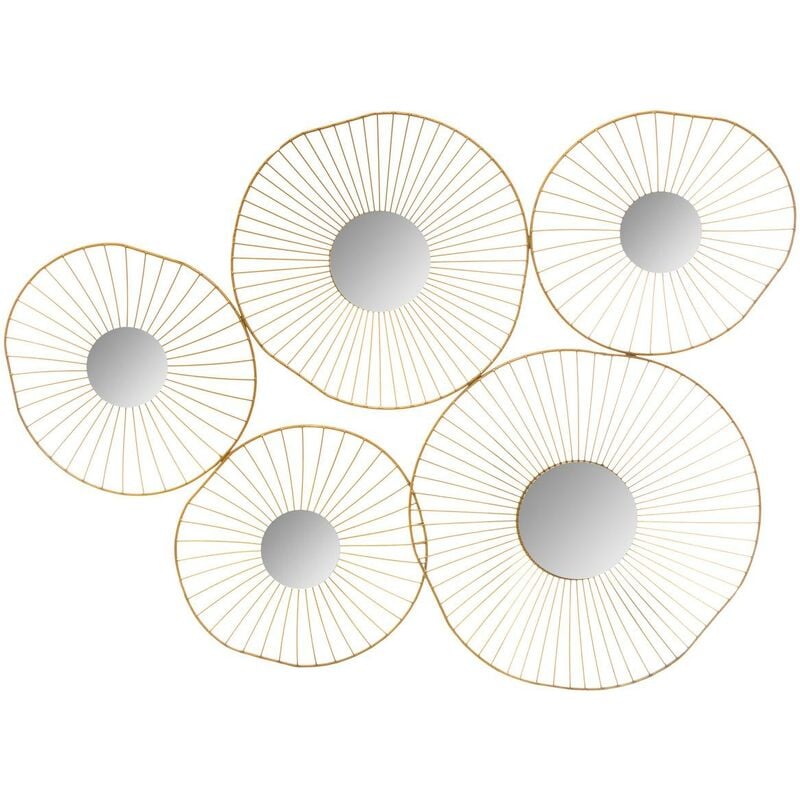 foto del prodotto decorazione da parete 5 specchi dorati 78x58cm atmosphera cr ateur d int rieur