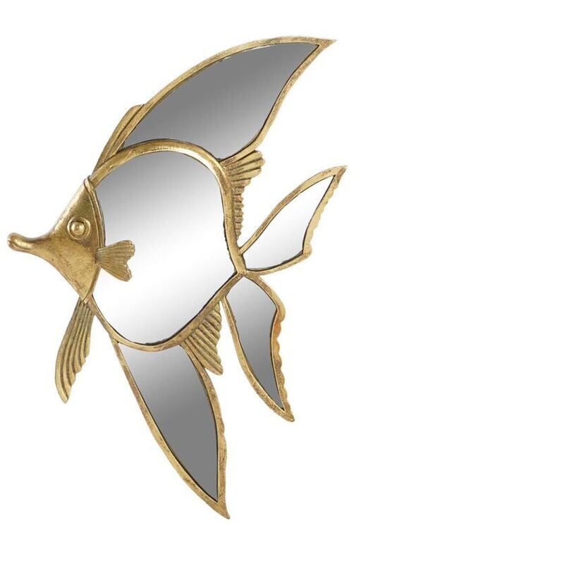foto del prodotto decorazione da parete dkd home decor 25 x 3 x 38 cm dorato pesce