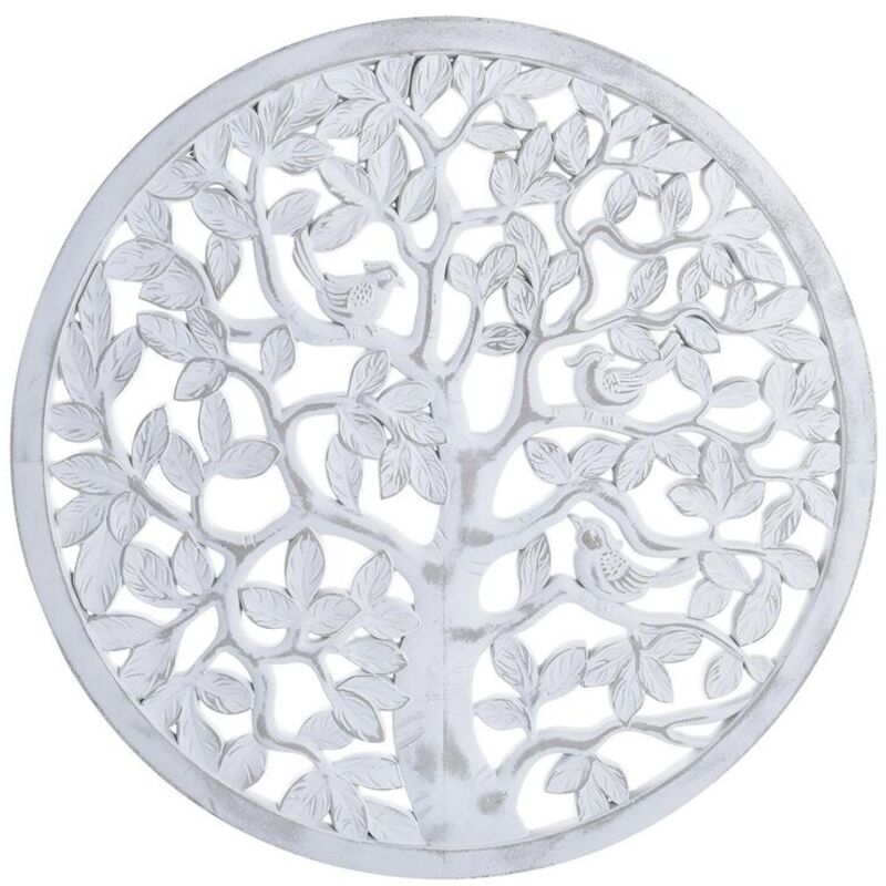 foto del prodotto decorazione da parete dkd home decor albero mdf bianco 80 x 2 x 80 cm 