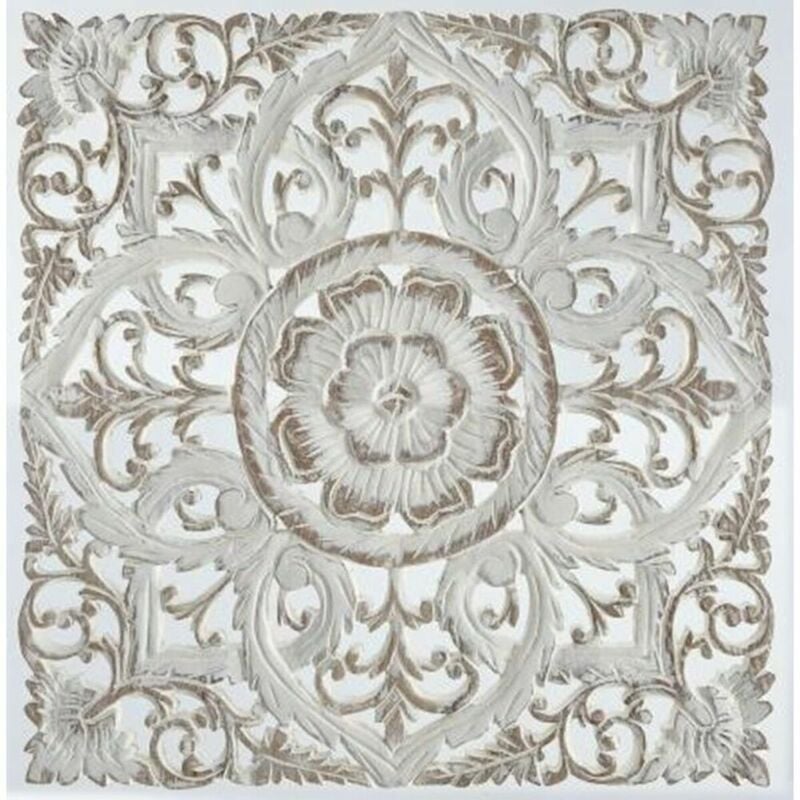 foto del prodotto decorazione da parete dkd home decor bianco mandala legno mdf 60 x 2 x 60 cm 