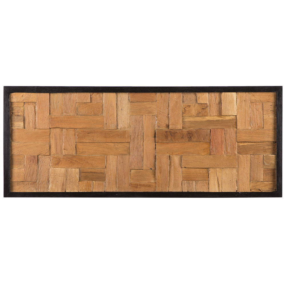 foto del prodotto decorazione da parete in legno chiaro teak 40 x 100 cm rettangolare rustico