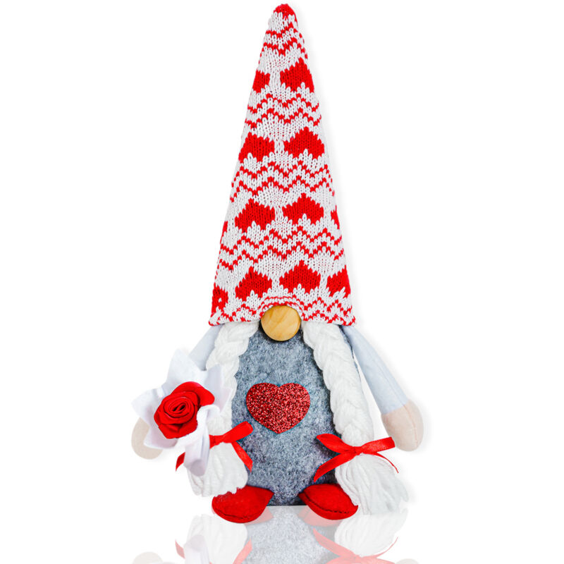 foto del prodotto decorazione di san valentino 1 confezione di decorazioni per gnomi in peluche, decorazioni per gnomi elfi da tavolo, dolci regali di san valentino