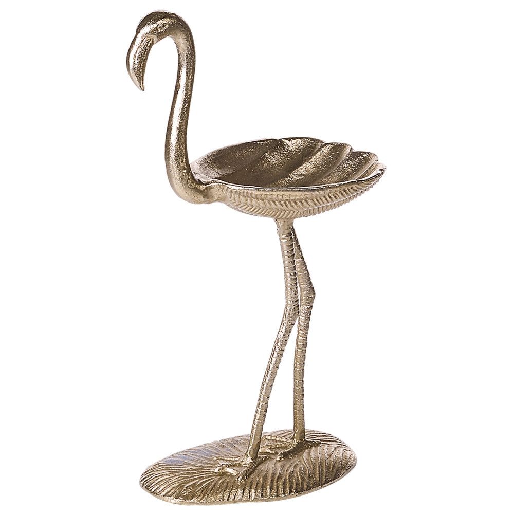 foto del prodotto decorazione domestica fenicottero d 39 oro in alluminio a forma di vassoio portaoggetti figurina moderna di design industriale