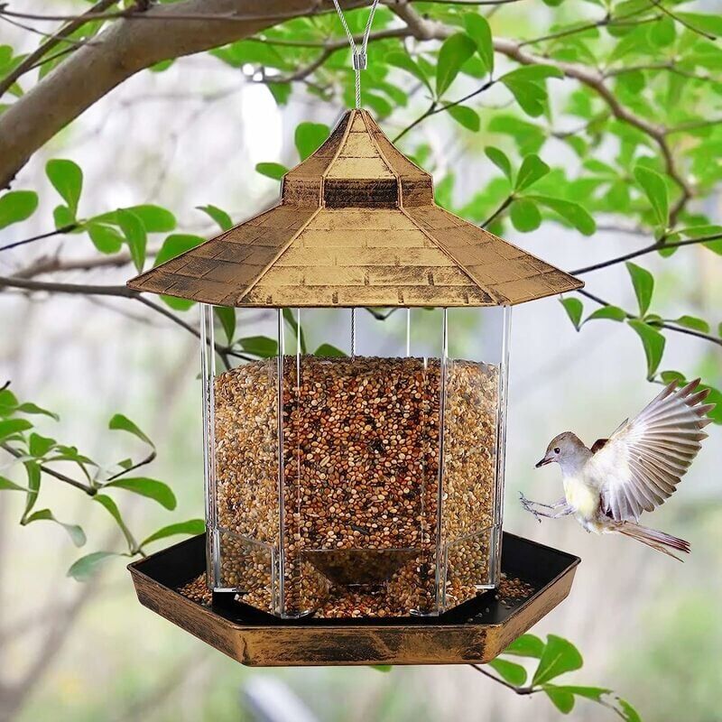 foto del prodotto decorazione esterna per gazebo per mangiatoia per uccelli selvatici sospesa perfetto per attirare gli uccelli nel giardino esterno per gli amanti