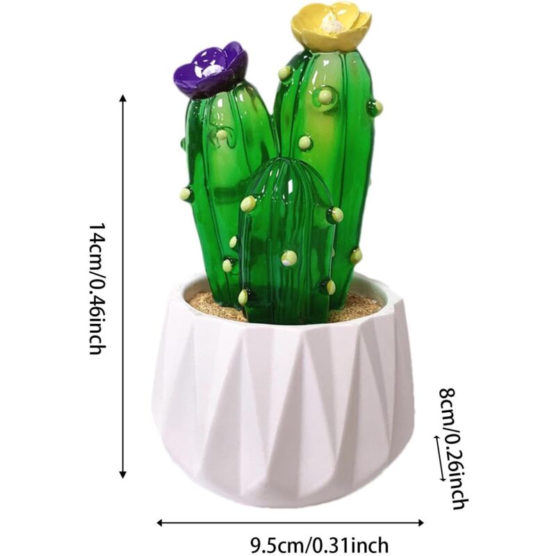 foto del prodotto decorazione generica di cactus simulato, cactus artificiale in vaso, decorazione di cactus simulato in vaso artificiale simulazione di cactus