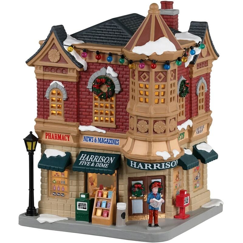 foto del prodotto decorazione harrison five dime per villaggio di natale e presepe, in porcellana da h 13,9 cm