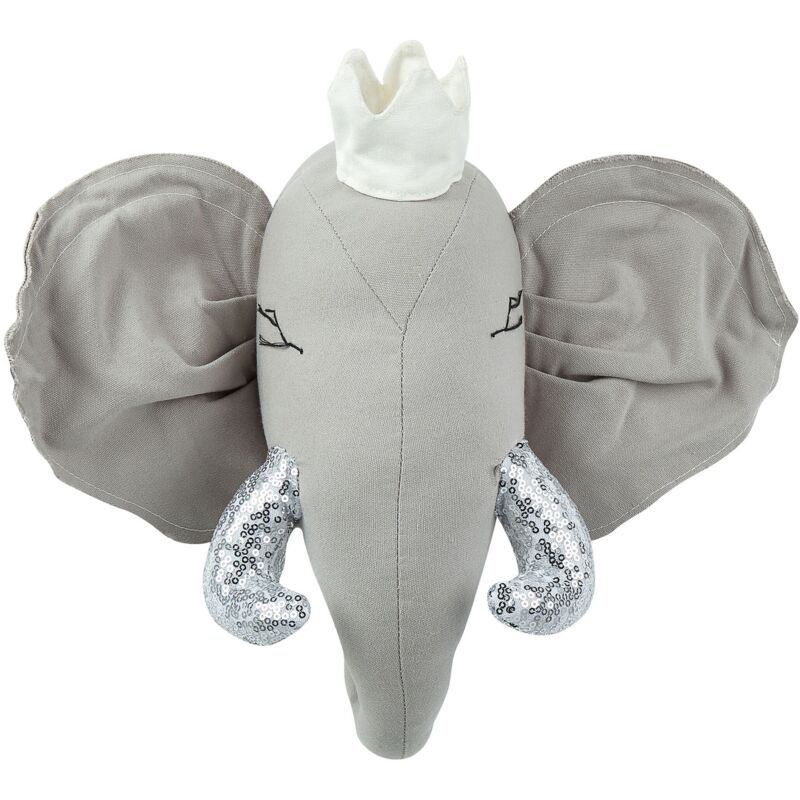 foto del prodotto decorazione in peluche per la cameretta dei bambini elefante di cotone grigio giocattolo da appendere