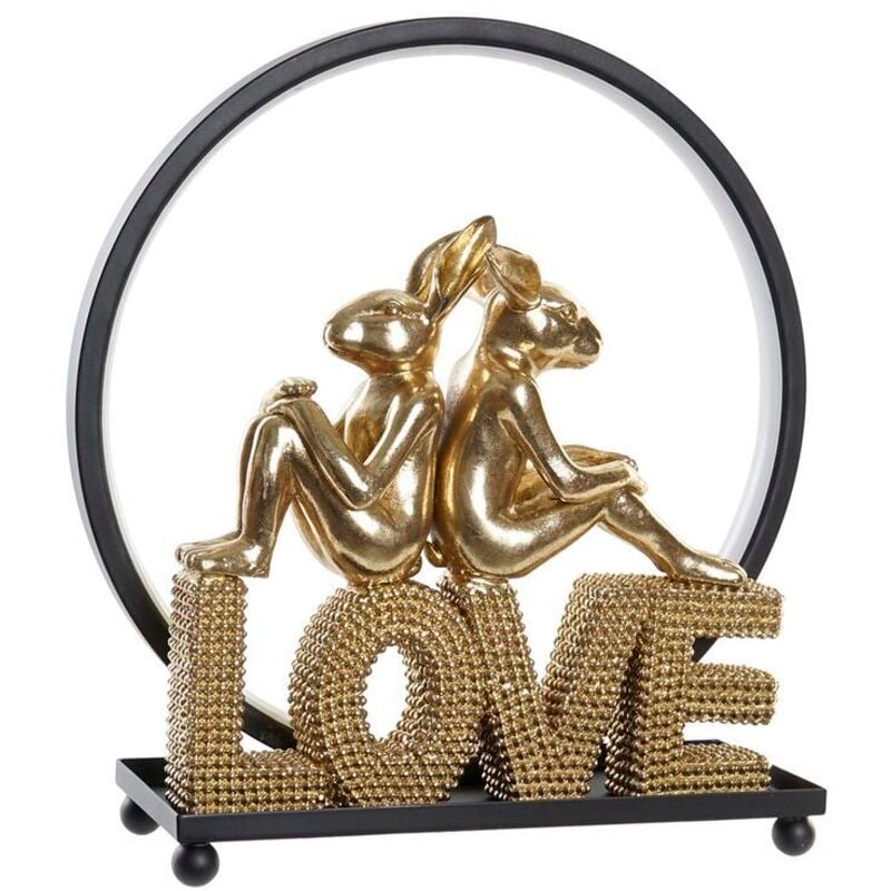 foto del prodotto decorazione luminosa dkd home decor love resina coniglio love 30 x 11 x 31,5 cm