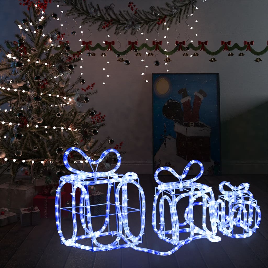 foto del prodotto decorazione natale scatole regalo con 180 led interni esterni vidaxl
