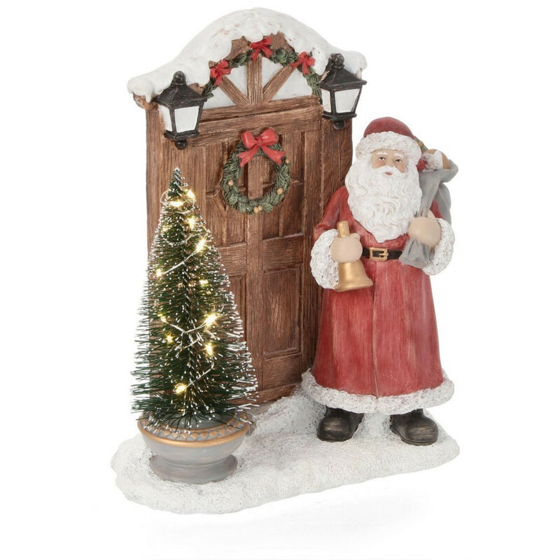 foto del prodotto decorazione natalizia luminosa con babbo natale scenario led