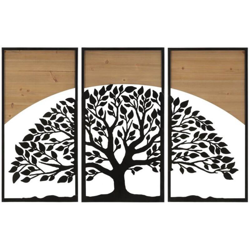 foto del prodotto decorazione parete arco ferro e legno set 3 pezzi cm 105x2x70 35x2x70 arc