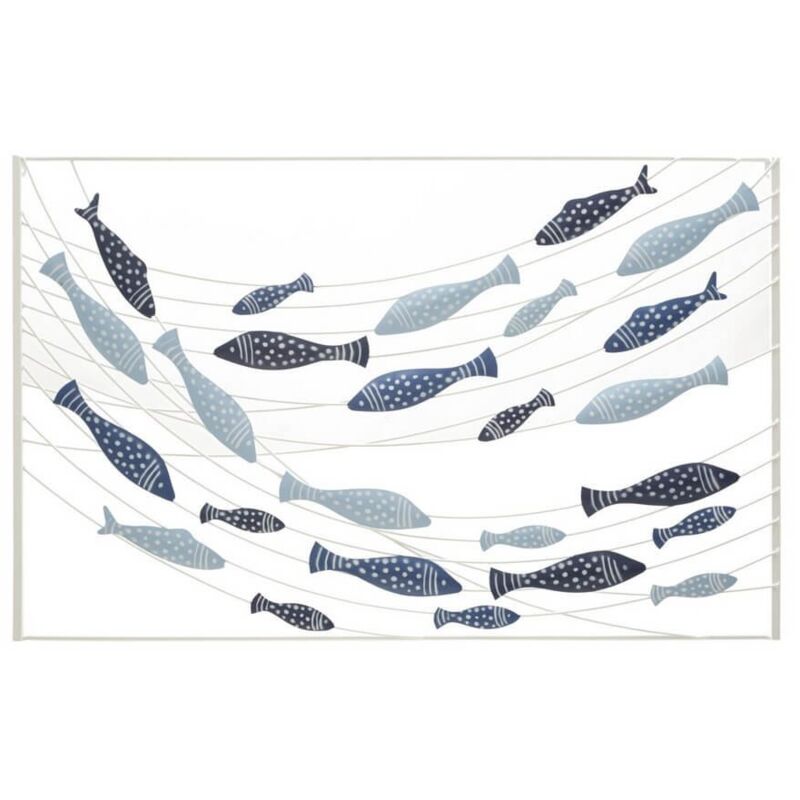 foto del prodotto decorazione parete muro pesci cm 96,5x1,5x61 pesci