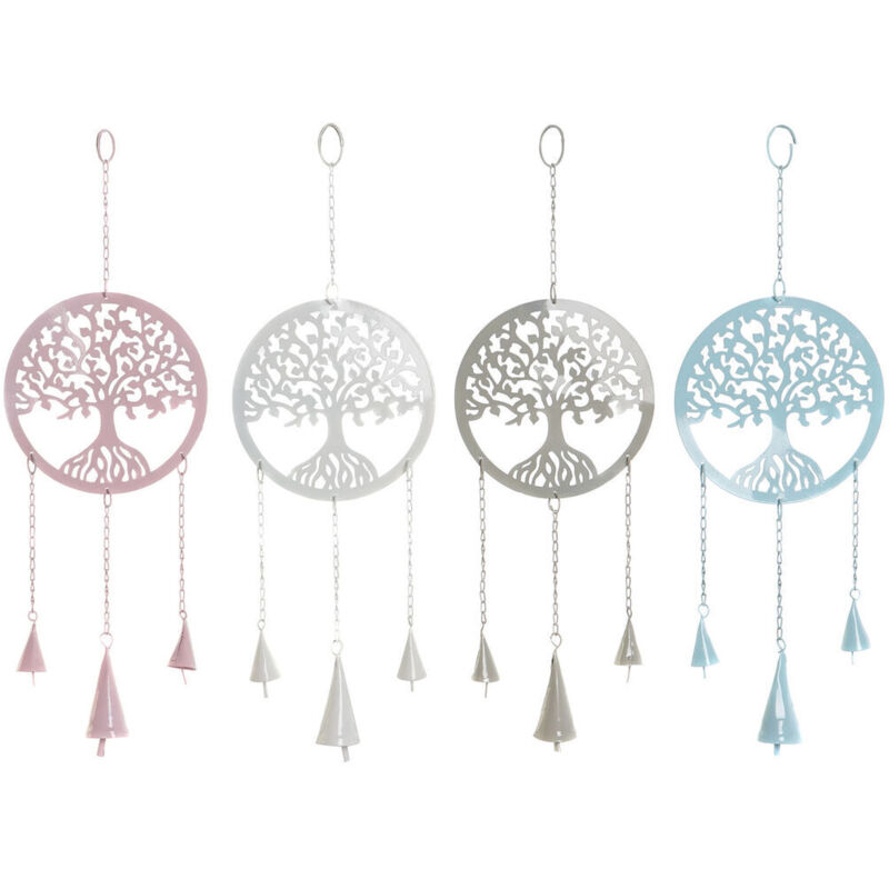 foto del prodotto decorazione pensile dkd home decor albero bianco beige grigio rosa 15 x 3 x 44 cm (4 unità)