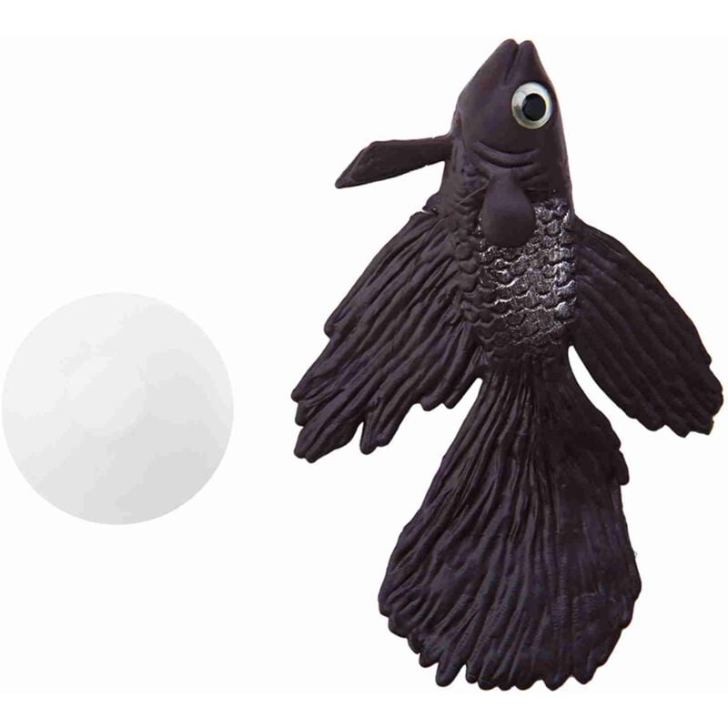 foto del prodotto decorazione per acquario divertente artificiale in silicone per piccoli pesci, ornamento per acquario, pesce betta marrone eosnow