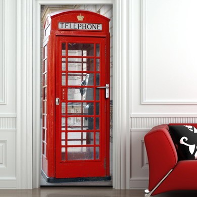 foto del prodotto decorazione per porta autoadesiva facile da applicare 210x83 cm door cover phone booth