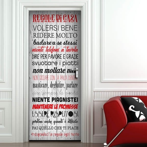 foto del prodotto decorazione per porta autoadesiva facile da applicare 210x83 cm door cover regole