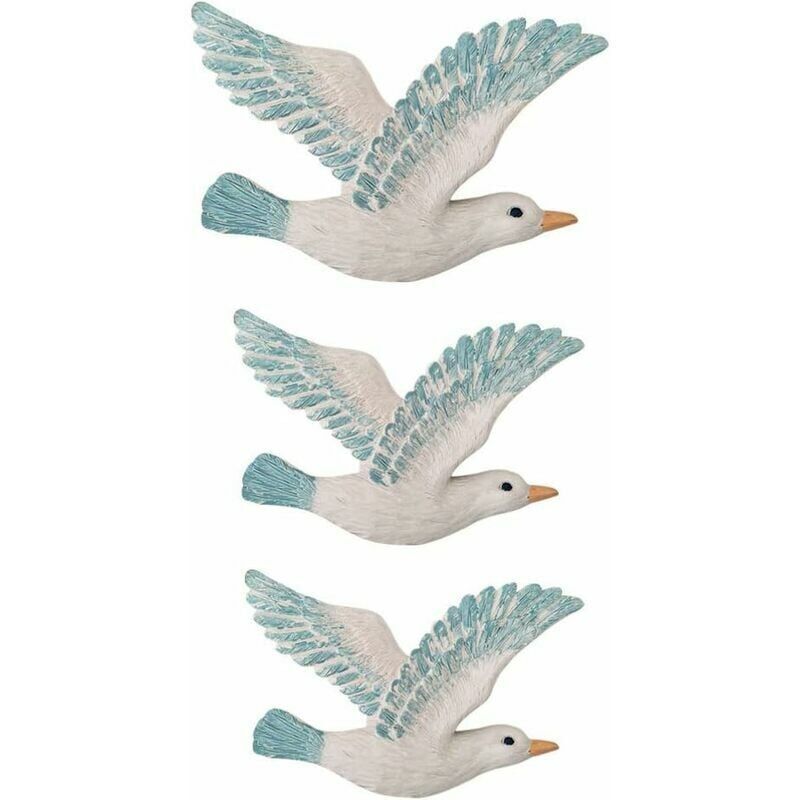 foto del prodotto decorazioni murali in ceramica a forma di gabbiano, ornamenti nautici da spiaggia per sculture murali da giardino costiero.