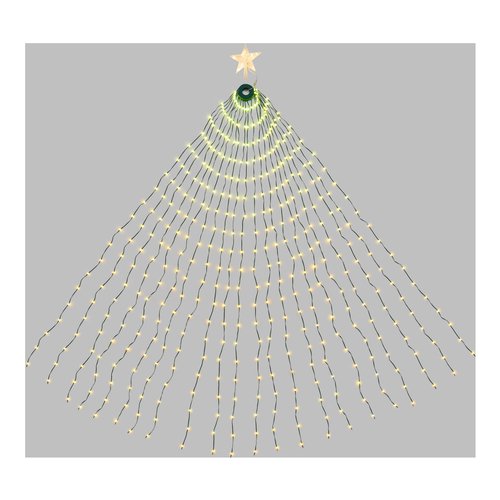 foto del prodotto decoro luminoso lotti 68988 tenda mantello verde puntale stella per