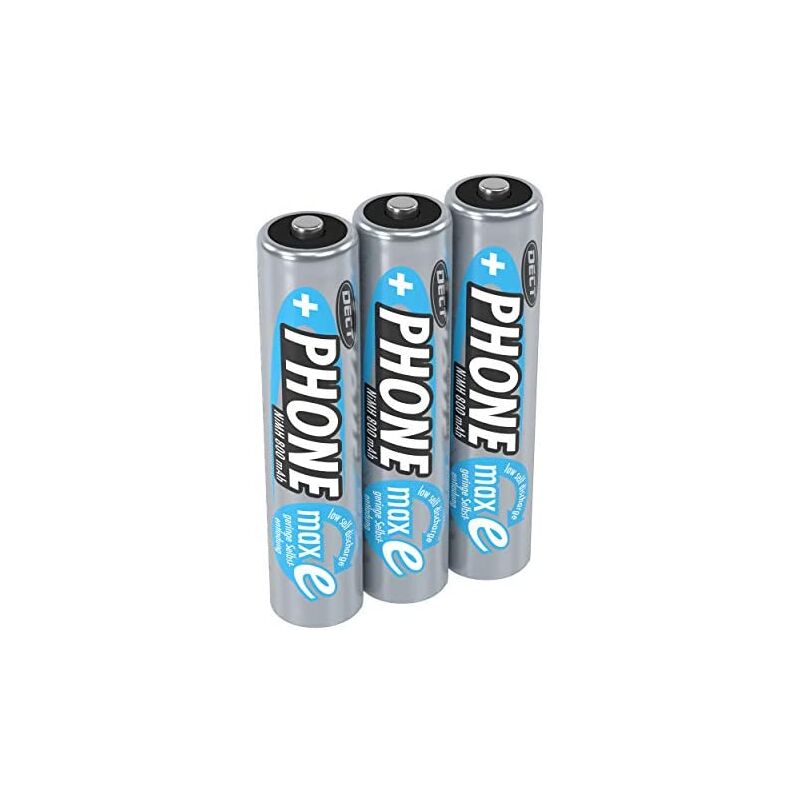 foto del prodotto dect maxe hr03 batteria ricaricabile ministilo aaa nimh 800 mah 1.2 v 3 pz. ansmann