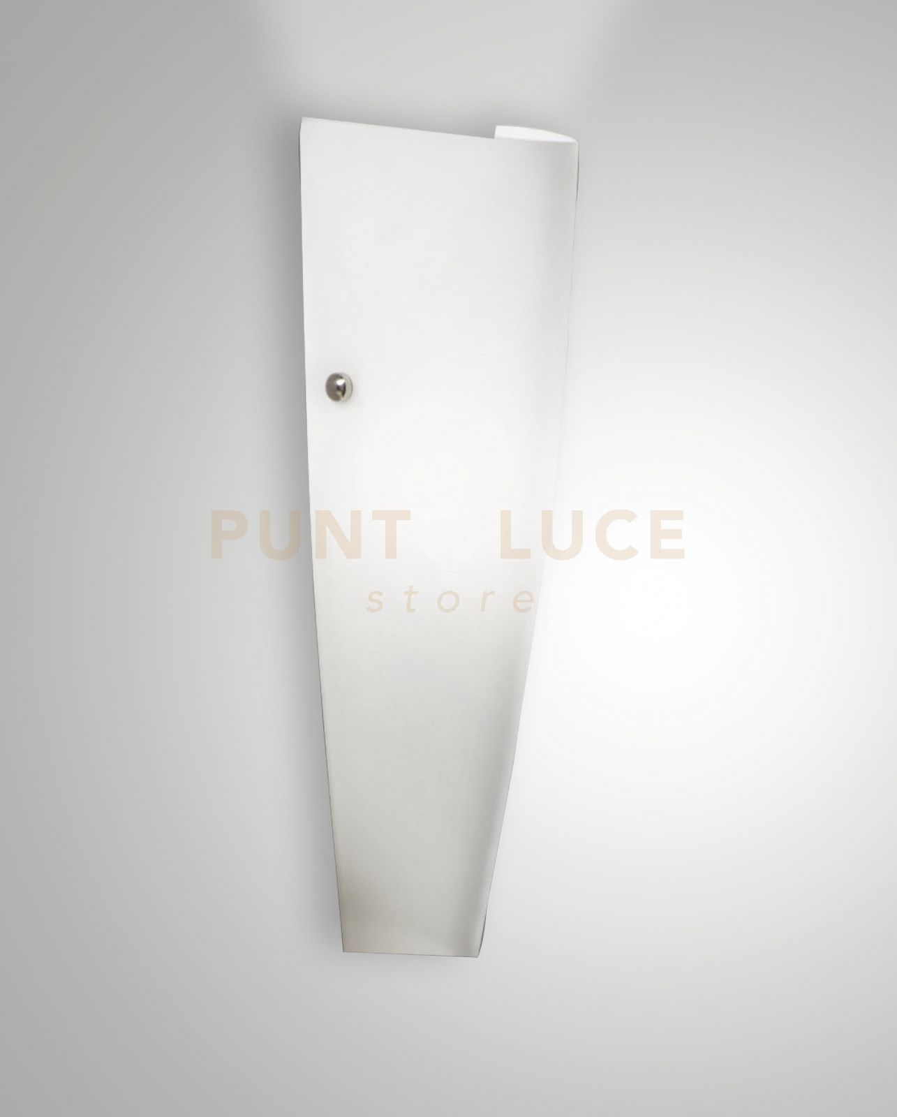 foto del prodotto dedalo applique bianca in vetro soffiato e metallo 1 luce attacco e27 ip20