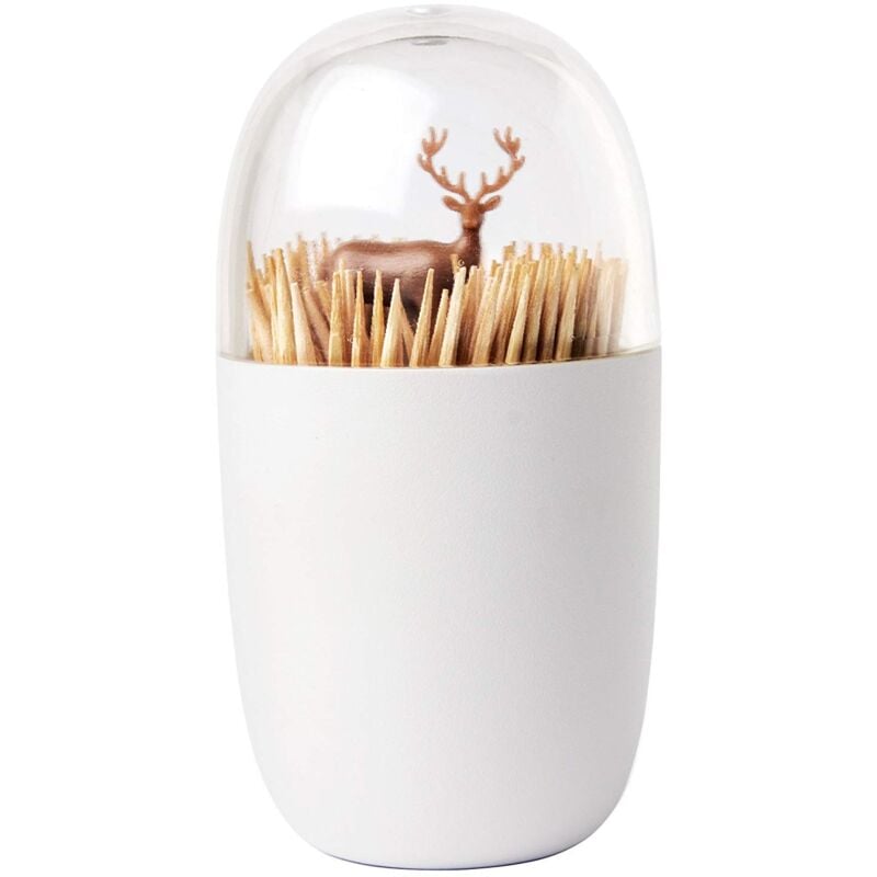 foto del prodotto deer meadow toothpick holder by qualy design brown color. unique home design decoration. unusual gift. by qualy