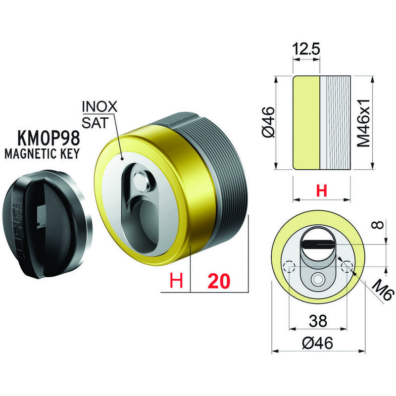 foto del prodotto defender magnetico mag monolito antiacido mr460 disec