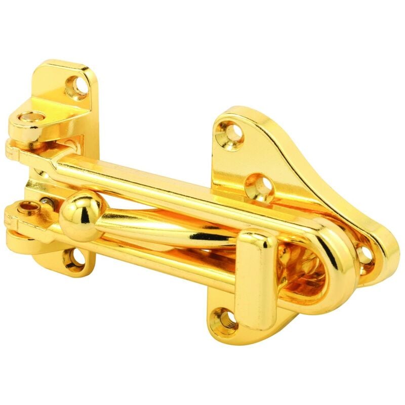 foto del prodotto defender security u 11315 barra di protezione per porta con serratura ausiliaria ad alta sicurezza, finitura in ottone, 1 confezione