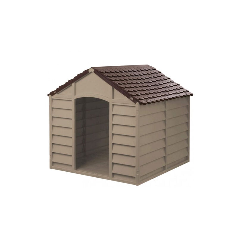 foto del prodotto defibrico cuccia per cani da esterno in pvc marrone, cucce in