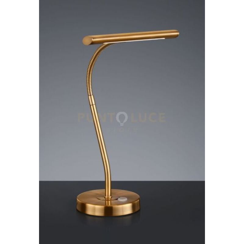 foto del prodotto defibrico curtis lampada da tavolo led 4w 1x 430lm, 3000k ottone invecchiato c flessibile cm18xh36