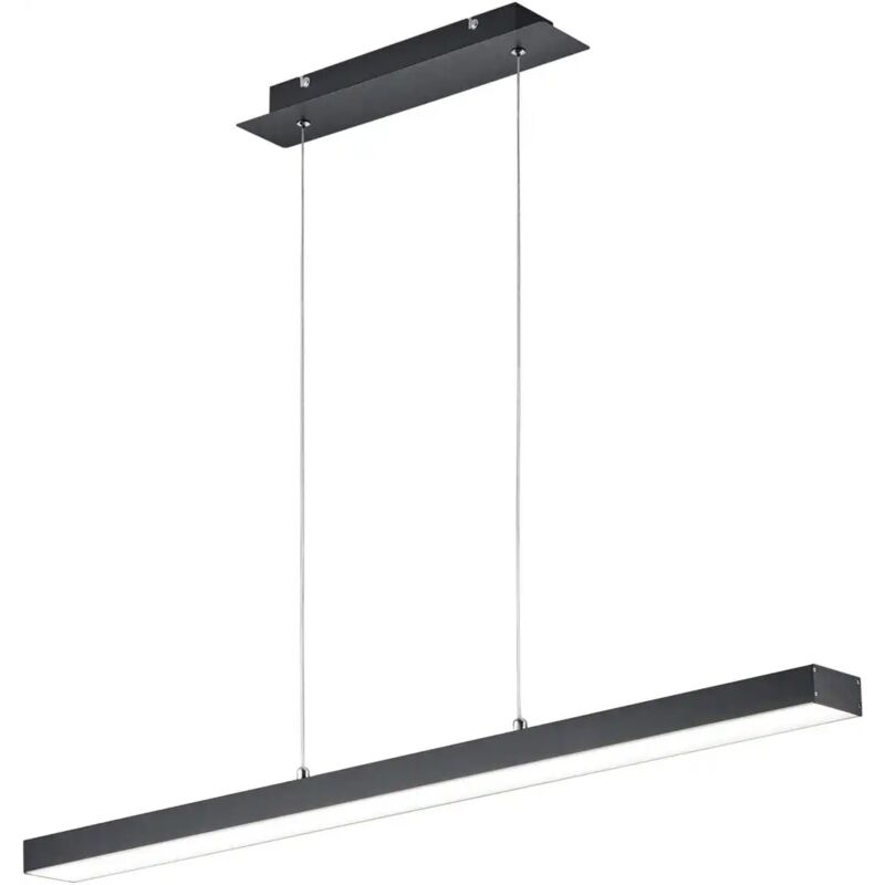 foto del prodotto defibrico lampadario a sospensione a led agano nero opaco luce regolabile 18w