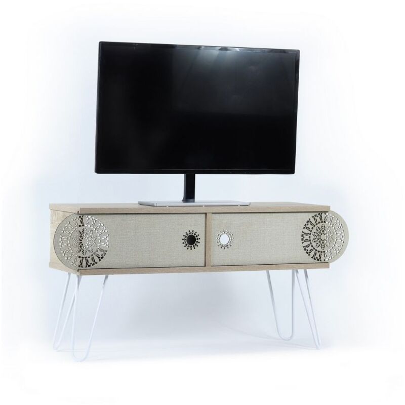 foto del prodotto defibrico mobile porta tv illia 106x30x48h mt190122 colore rovere