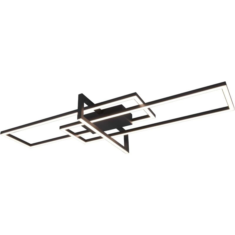 foto del prodotto defibrico plafoniera led, metallo, nero opaco, l100 cm, salinas