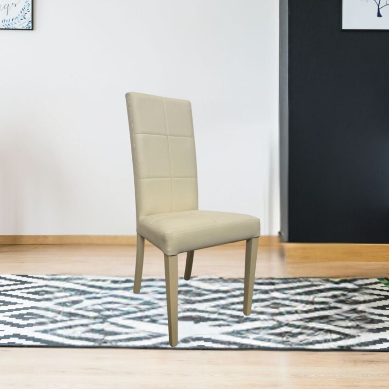 foto del prodotto defibrico sedia similpelle giada colore crema