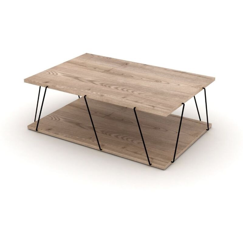 foto del prodotto defibrico tavolino da salotto tars 90x60x31h rf1603241 colore rovere