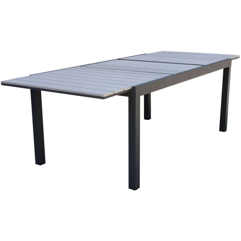 foto del prodotto defibrico tavolo allungabile santorini in alluminio e polywood dogato per esterno 180 240x100 cm bianco tavolo
