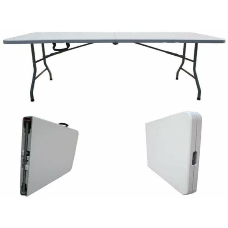 foto del prodotto defibrico tavolo pieghevole catering in acciaio e abs 180x75x74 h cm