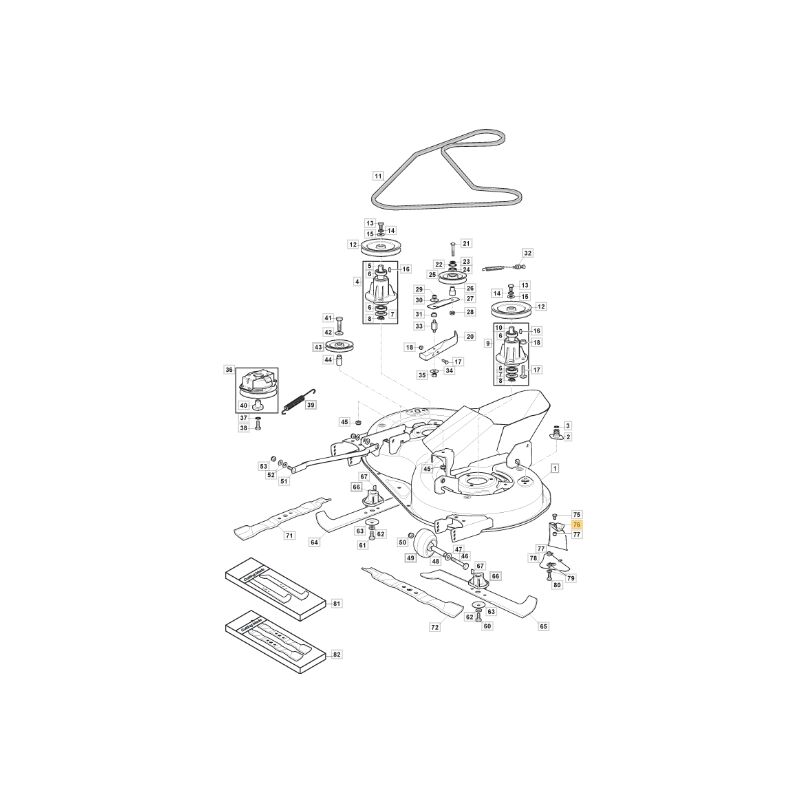 foto del prodotto deflettore erba trattorino rasaerba modelli 1330m originale stiga 325140108 0