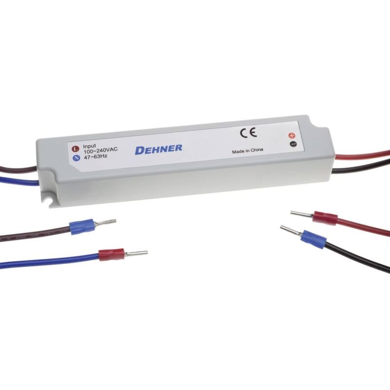 foto del prodotto dehner elektronik led 12v24w ip67 26159 trasformatore per led tensione costante 24 w 0 2 a 12 v dc non dimmerabile, p