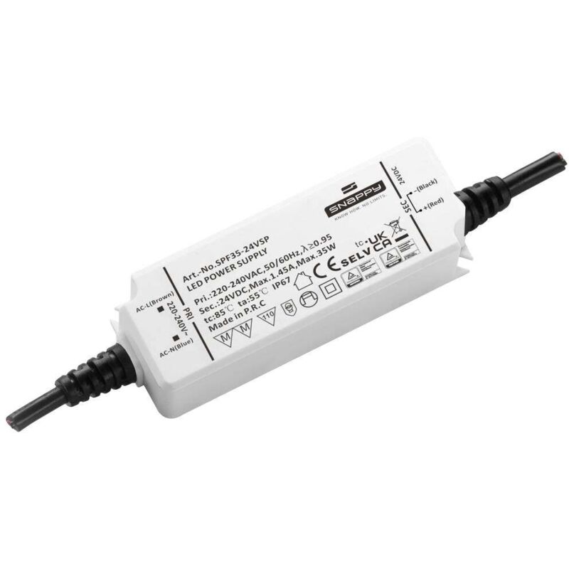 foto del prodotto dehner elektronik spf 35 12vsp trasformatore per led, driver per led tensione costante 35 w 2.9 a 12 v adatto per mobil