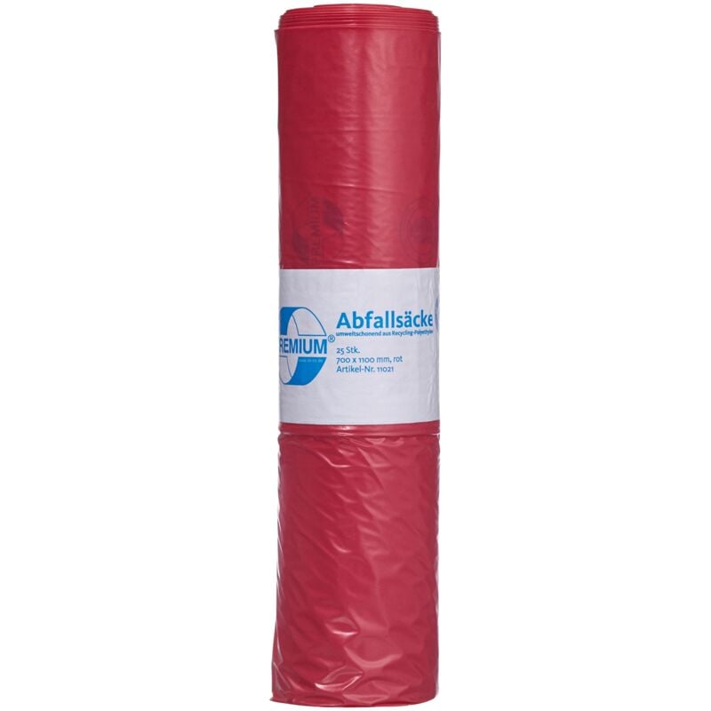 foto del prodotto deiss premium 11021 sacchi per immondizia, 700 x 1100 mm, 60 pezzi, 25 pezzi, colore rosso