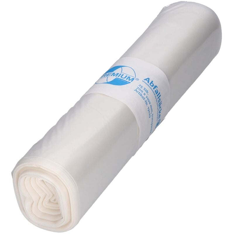 foto del prodotto deiss premium sacchi della spazzatura, bianco o trasparente, da 70 o 120 litri, 120 liter typ 60, trasparente, 1