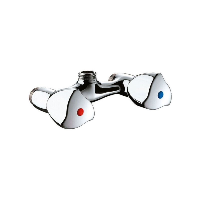 foto del prodotto delabie miscelatore doccia a parete in ottone cromato m1 2 asse 110 mm