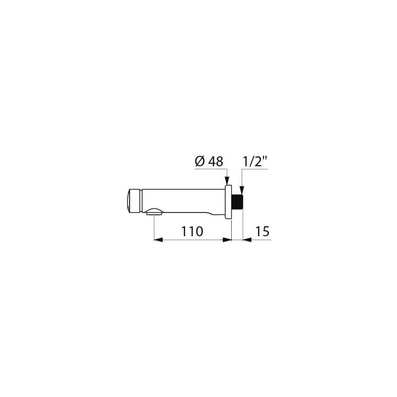 foto del prodotto delabie temposoft 2 m1 2 l.110 mm rubinetto a parete 741500