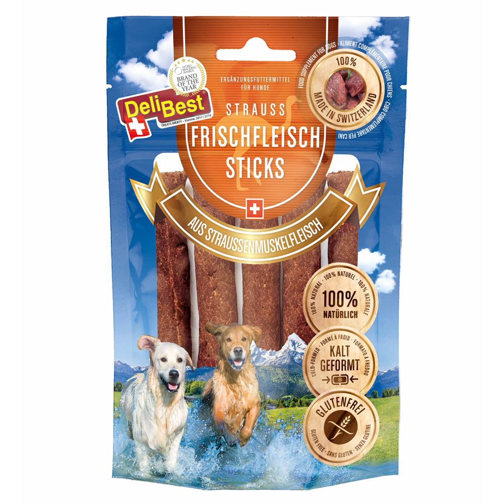 foto del prodotto delibest sticks di struzzo 5 x 10 cm
