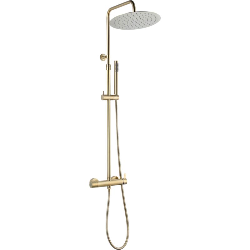 foto del prodotto delice ii colonna doccia meccanica oro spazzolato 300 essebagno