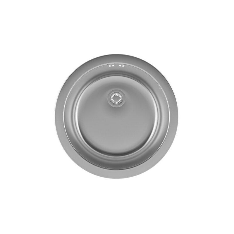 foto del prodotto delinia lavello rotondo isea in acciaio inox liscio con 1 vasca, diam. 54 centimetri