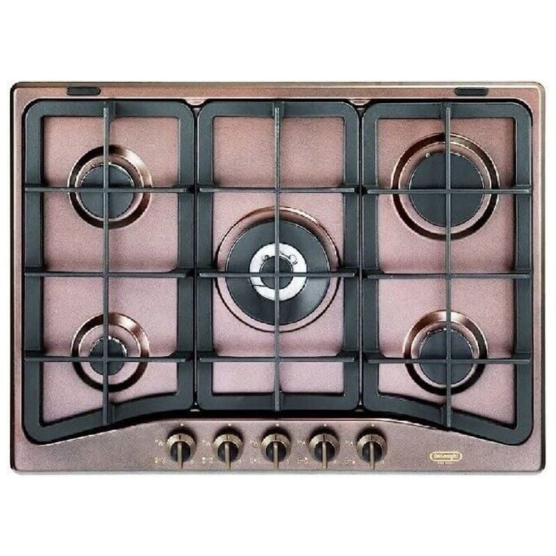 foto del prodotto delo piano cottura rof57pro a gas 5 fuochi gas colore rame