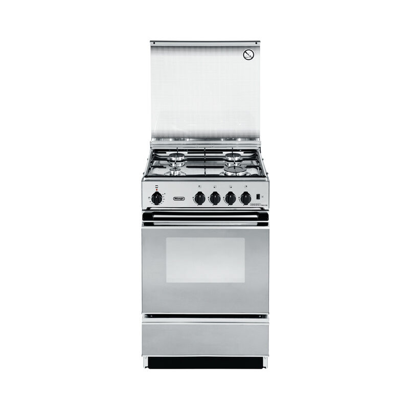 foto del prodotto delonghi de longhi sex 554 ned. tipo di prodotto cucina, colore del prodotto acciaio inox, tipo di controllo manopola. tipo di piano cottura 