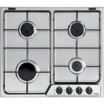 foto del prodotto delonghi yaf46 asv piano cottura nero, argento da incasso gas 4 fornello i 