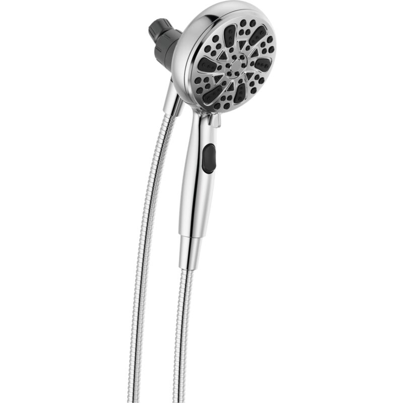 foto del prodotto delta faucet soffione doccia magnetico suredock a 6 getti con doccetta portatile, soffione cromato con tubo flessibile, docking magnatite